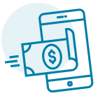 Mobile money icon.